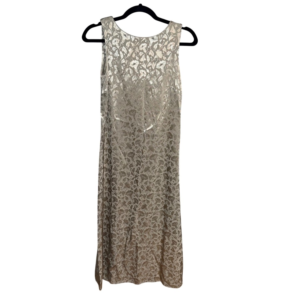 CDC Petites Ombre‎ Floral Lace Maxi Dress Evening Formal Gown Size 8